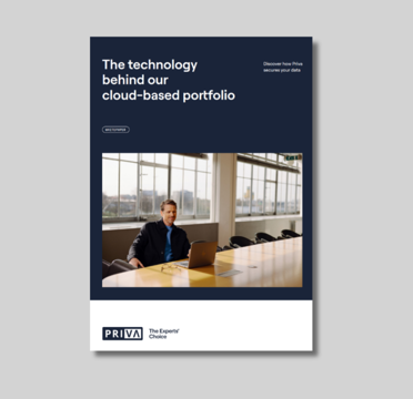 Whitepaper Cover image of document titled The Technology Behind Our Cloud Based Portfolio