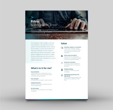 Priva Notification Center Mockup